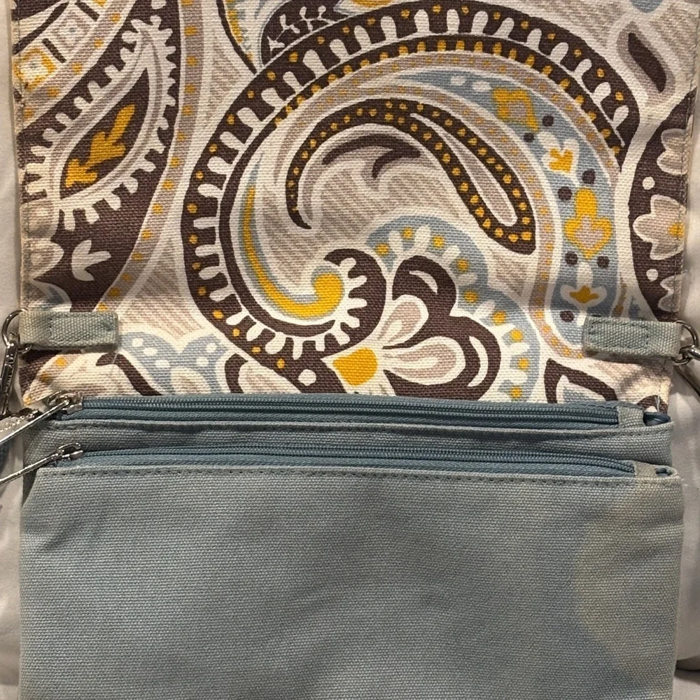Thirty-One Crossbody Bag – Blue & Yellow Pattern - Picture 7 of 11